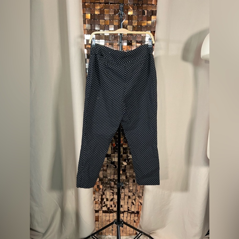 So Slimming By Chico Black Cream Polka Dot Trouser Size 1x5